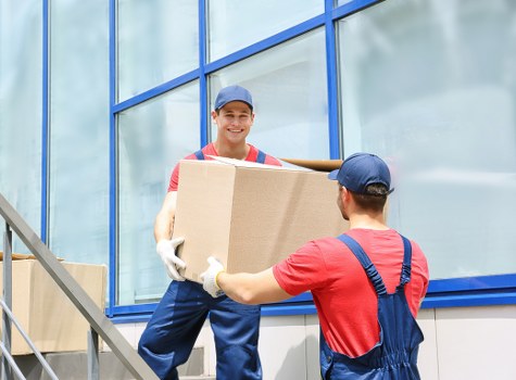 Professional movers coordinating a smooth residential or commercial move