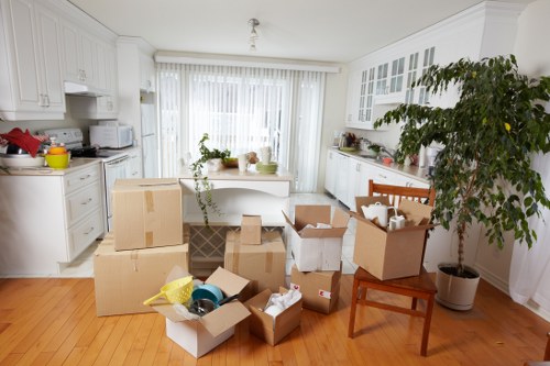 Professional moving truck loading for household and furniture transport in Highbury