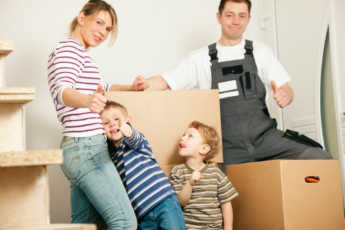 Business relocation setup and unloading in Highbury